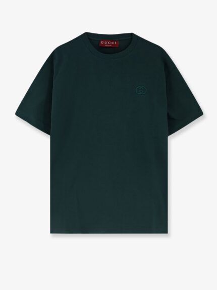 Gucci Cotton T-shirt With Embroidered GG Incrocio Logo