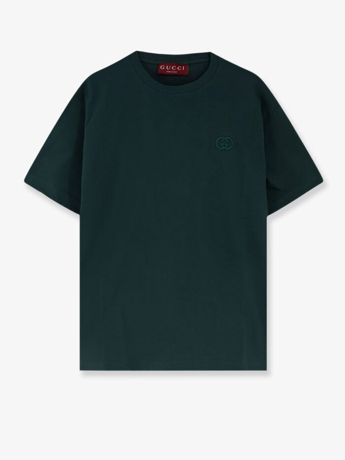 Gucci Cotton T-shirt With Embroidered GG Incrocio Logo