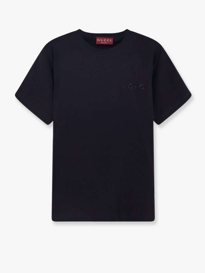 gucci cotton t shirt with frontal horsebit Gucci Cotton T-shirt With Frontal Horsebit