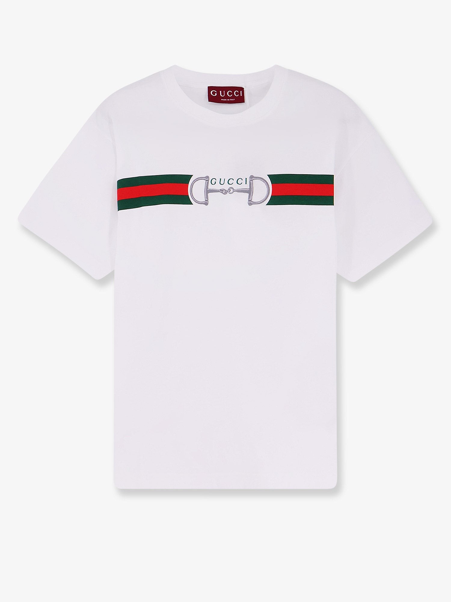 Gucci Cotton T-shirt With Frontal Web Band