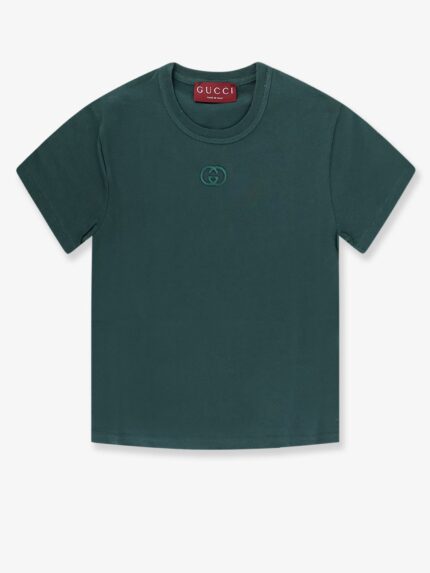 Gucci Cotton T-shirt With GG Incrocio Logo Detail