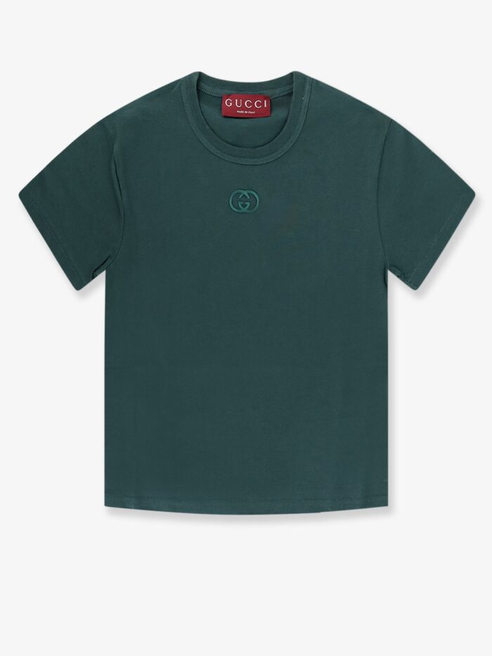 Gucci Cotton T-shirt With GG Incrocio Logo Detail