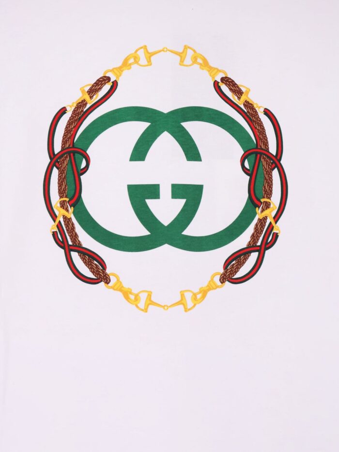 Gucci Cotton T-shirt With Interlockin GG Print