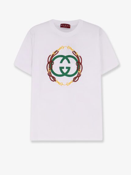 Gucci Cotton T-shirt With Interlockin GG Print