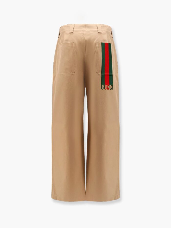 Gucci Cotton Trouser With Web Detail