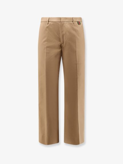 Gucci Cotton Trousers With Web Detail