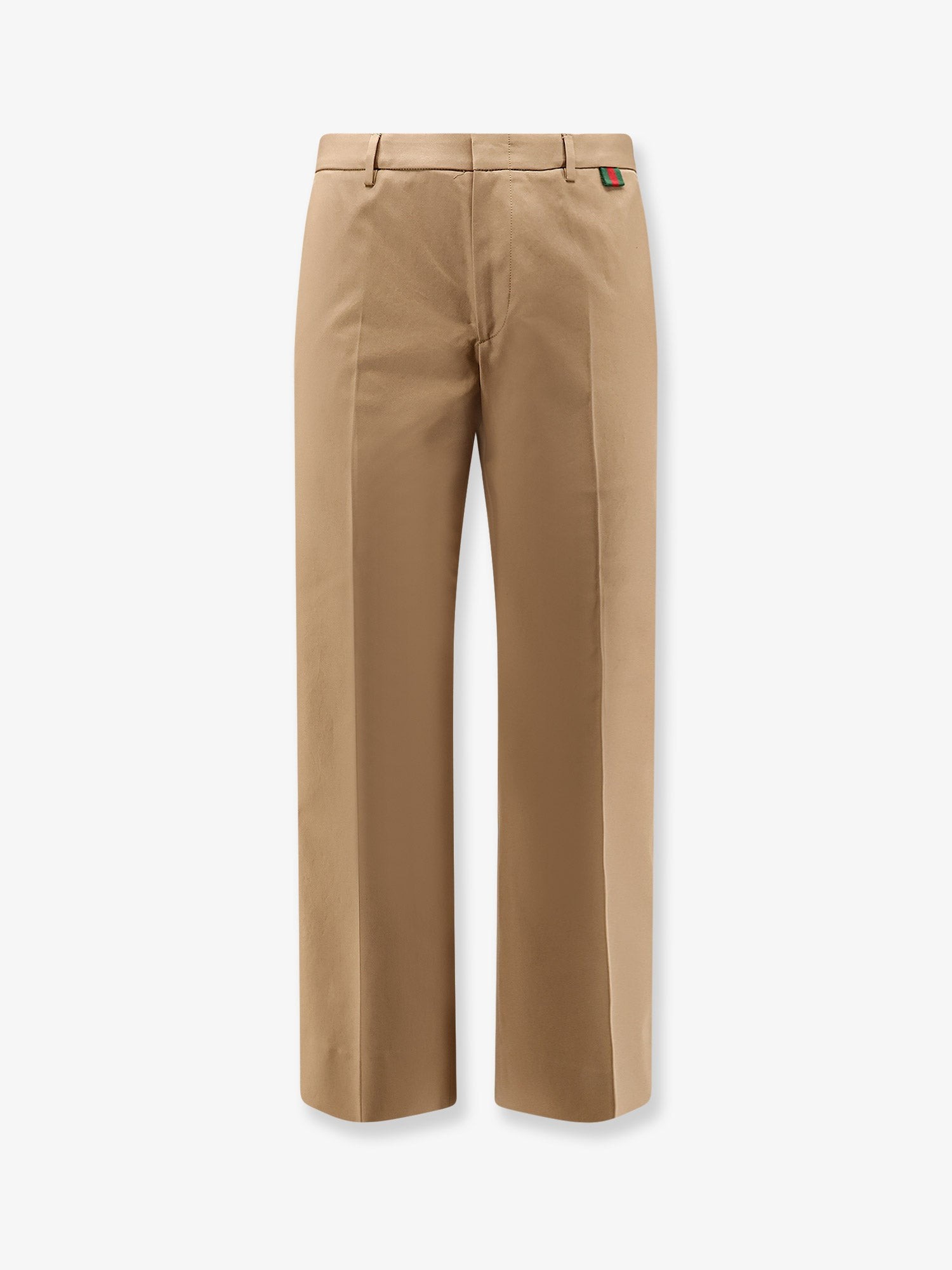 Gucci Cotton Trousers With Web Detail