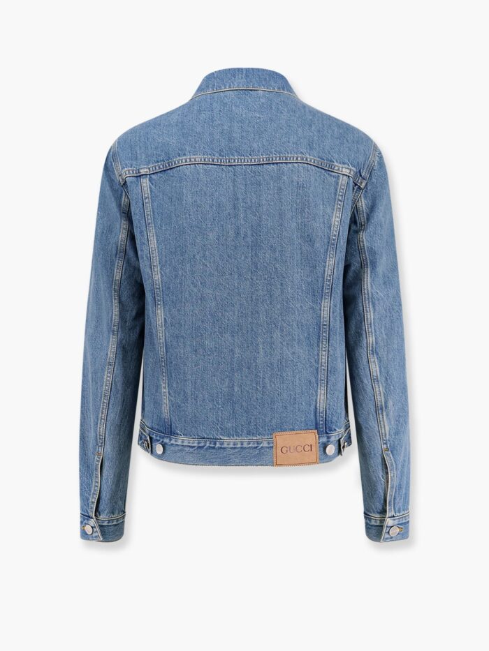 Gucci Denim Jacket With Lasered Double G