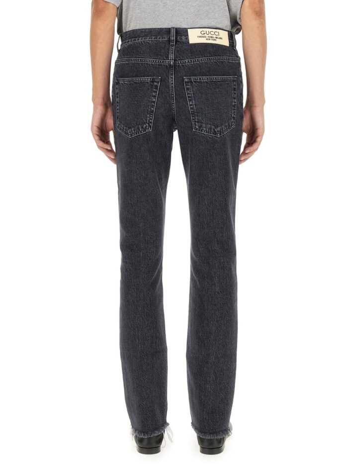 Gucci DENIM PANTS WITH LABEL