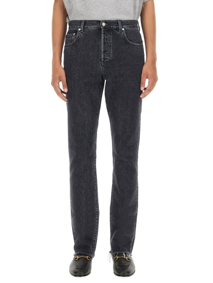 Gucci DENIM PANTS WITH LABEL
