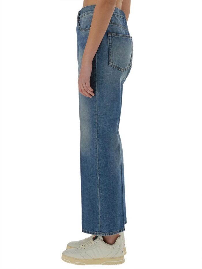 Gucci DENIM PANTS WITH LOGO LABEL