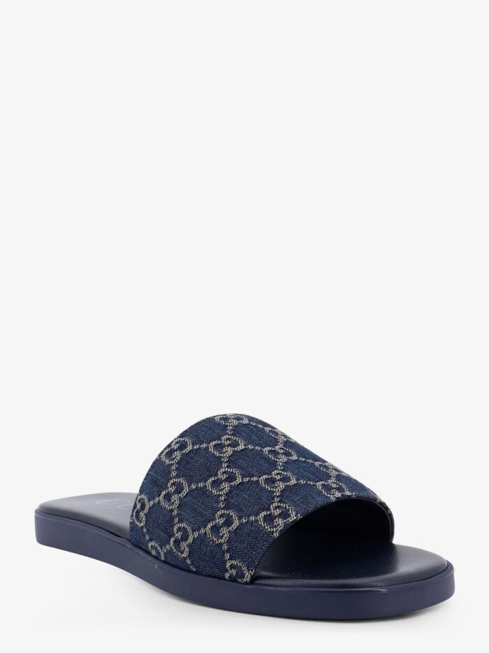 Gucci Denim Sandals With GG Motif