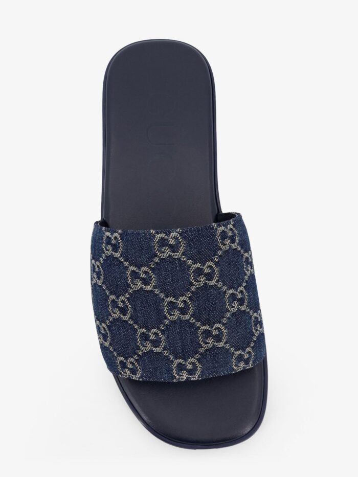 Gucci Denim Sandals With GG Motif