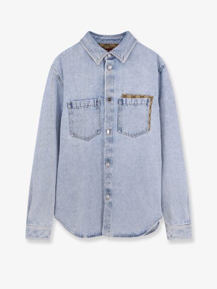 Gucci Denim Shirt With GG Insert