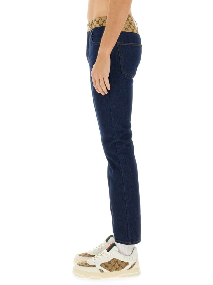 Gucci DENIM TAPERED PANTS