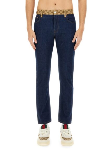 Gucci DENIM TAPERED PANTS