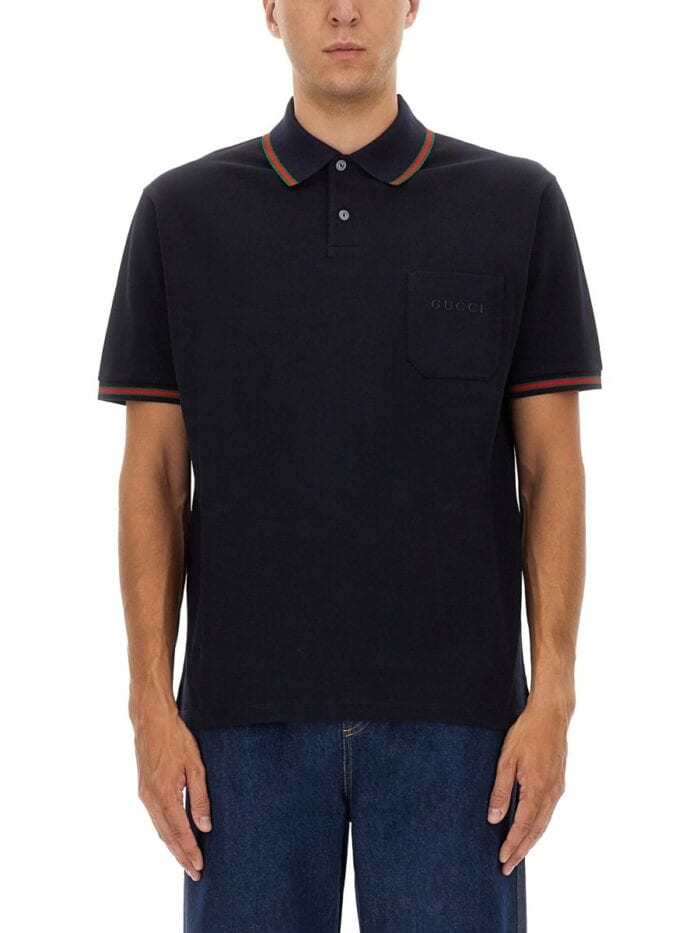 Gucci EMBROIDERED POLO SHIRT