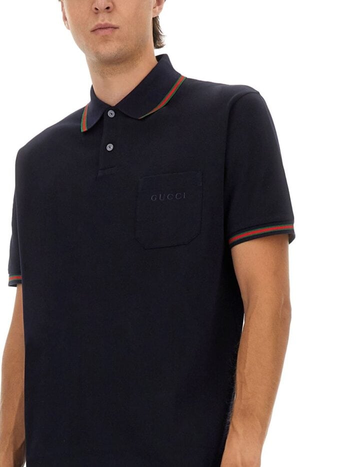 Gucci EMBROIDERED POLO SHIRT