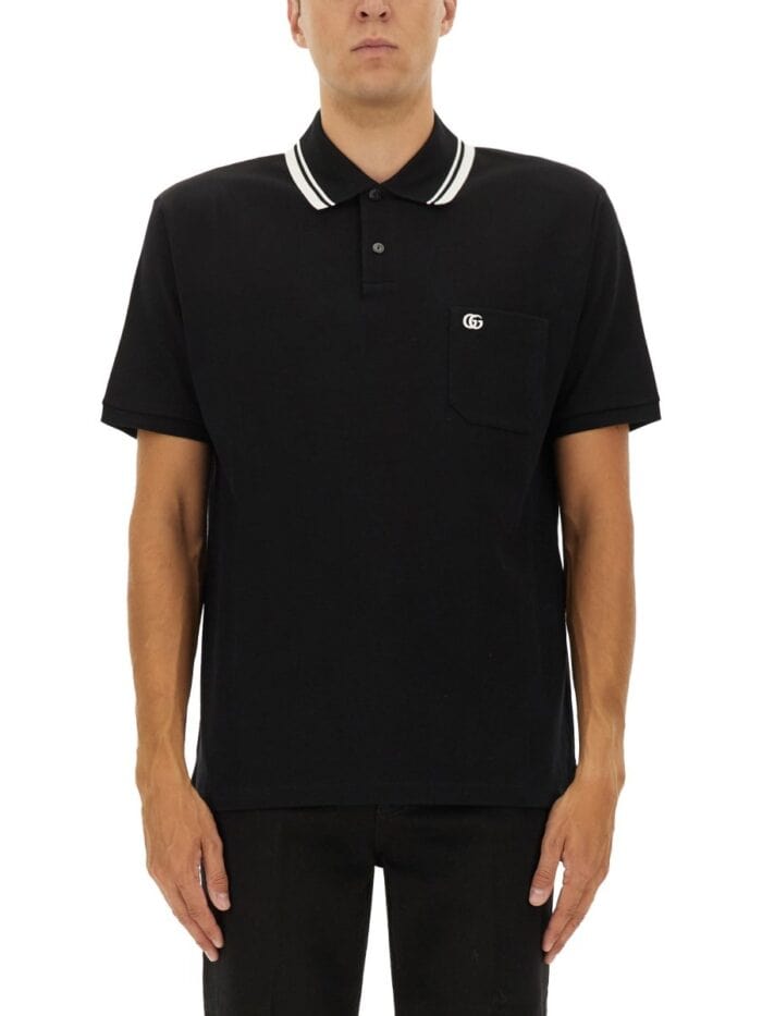 gucci embroidered polo shirt Gucci EMBROIDERED POLO SHIRT