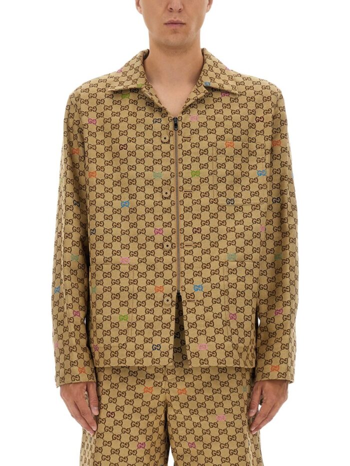 gucci fabric jacket gg Gucci FABRIC JACKET GG