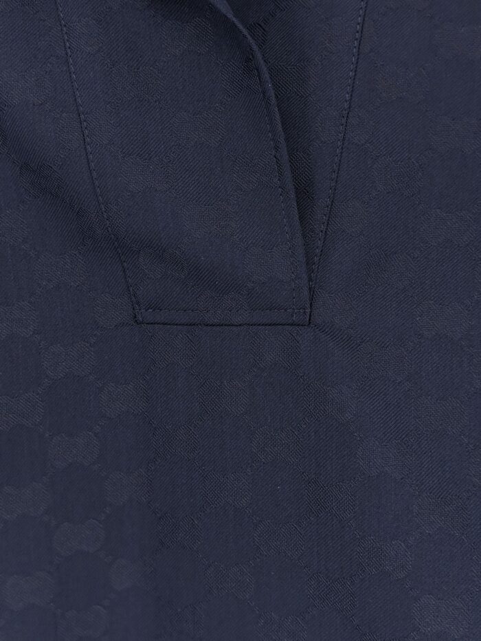 Gucci Fabric Polo Shirt With GG Pattern