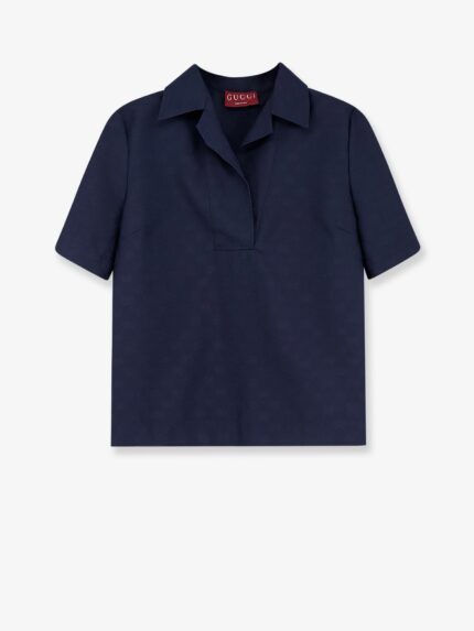 Gucci Fabric Polo Shirt With GG Pattern