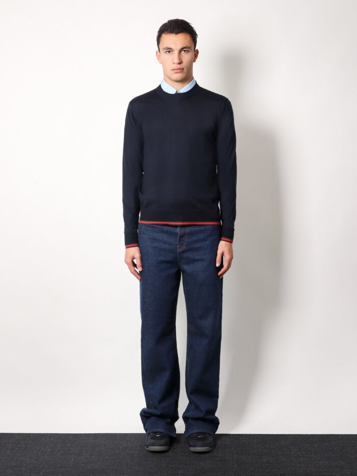 Gucci Fine Wool Sweater With Web Motif