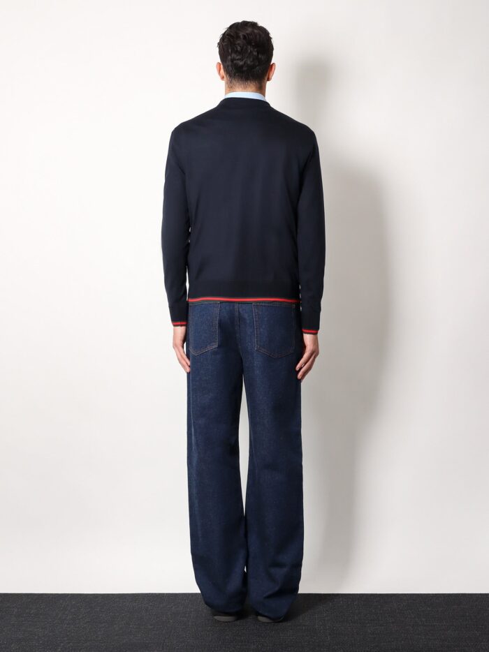 Gucci Fine Wool Sweater With Web Motif
