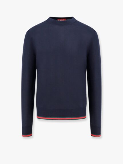 Gucci Fine Wool Sweater With Web Motif
