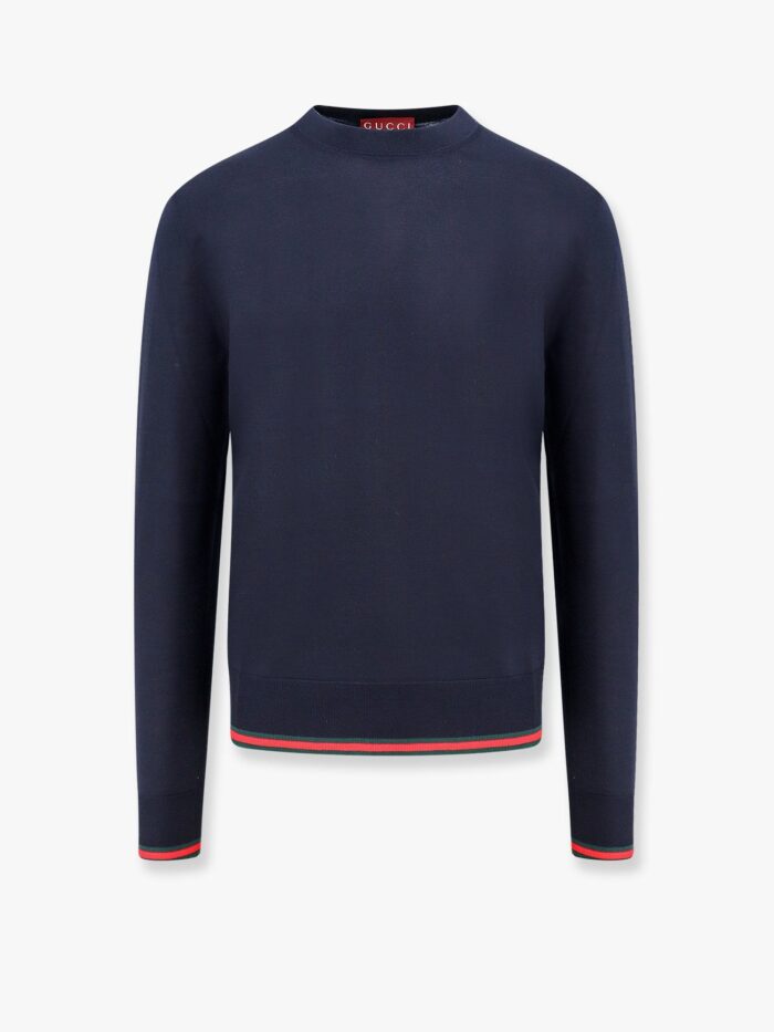 Gucci Fine Wool Sweater With Web Motif