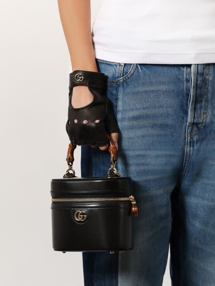 Gucci Fingerless Leather Gloves