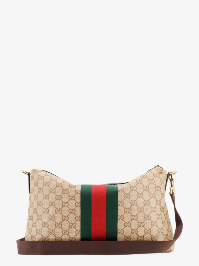 Gucci GG Canvas Crossbody Bag With Nastro Web On The Front