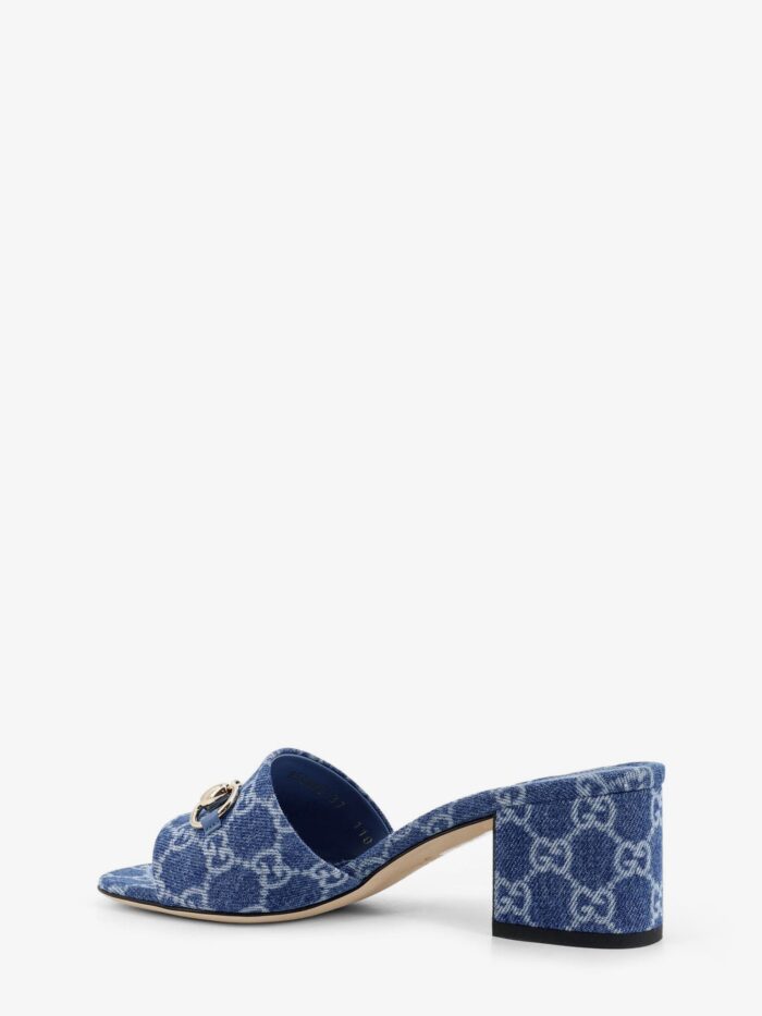 Gucci GG Denim Sandals With Metal Horsebit