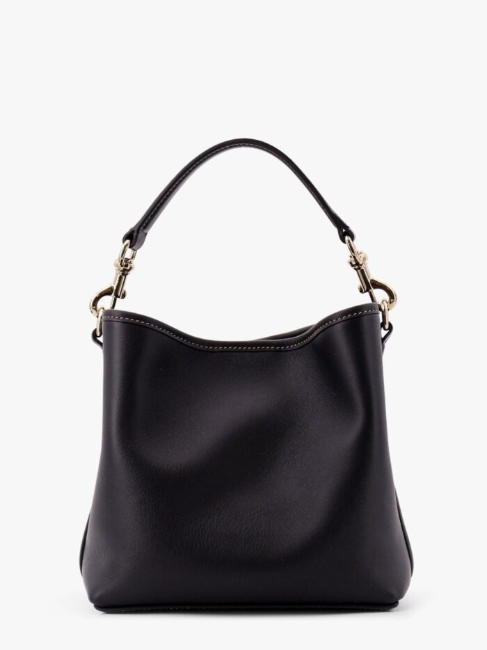 Gucci Gg Emblem Leather Bucket Bag With Frontal Logo