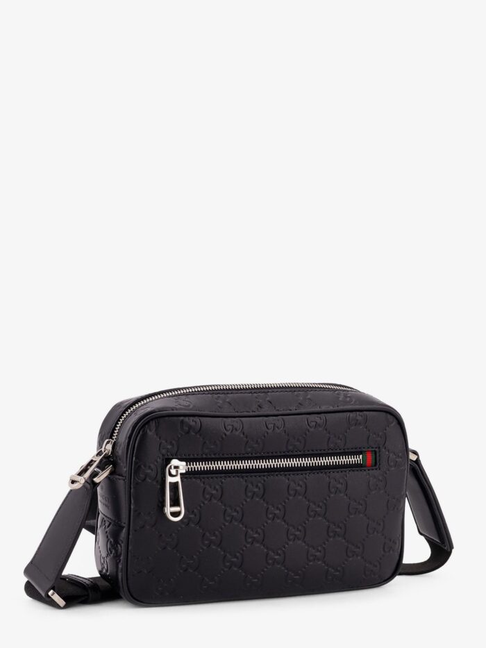 Gucci GG Emblem Leather Crossbody Bag