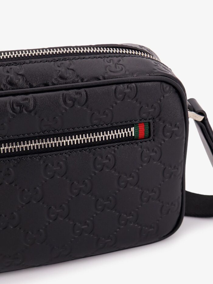 Gucci GG Emblem Leather Crossbody Bag