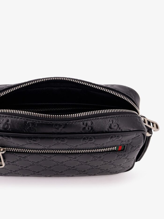 Gucci GG Emblem Leather Crossbody Bag