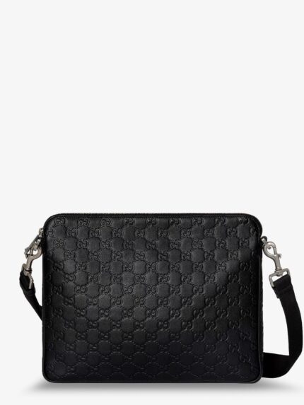 Gucci GG Emblem Leather Crossbody Bag