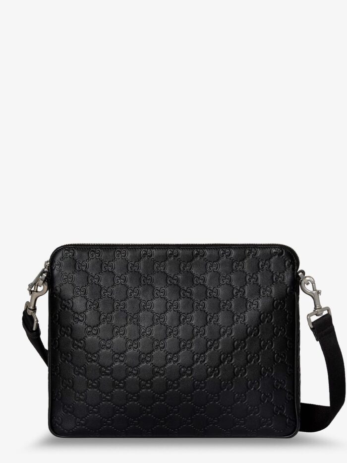 gucci gg emblem leather crossbody bag Gucci GG Emblem Leather Crossbody Bag