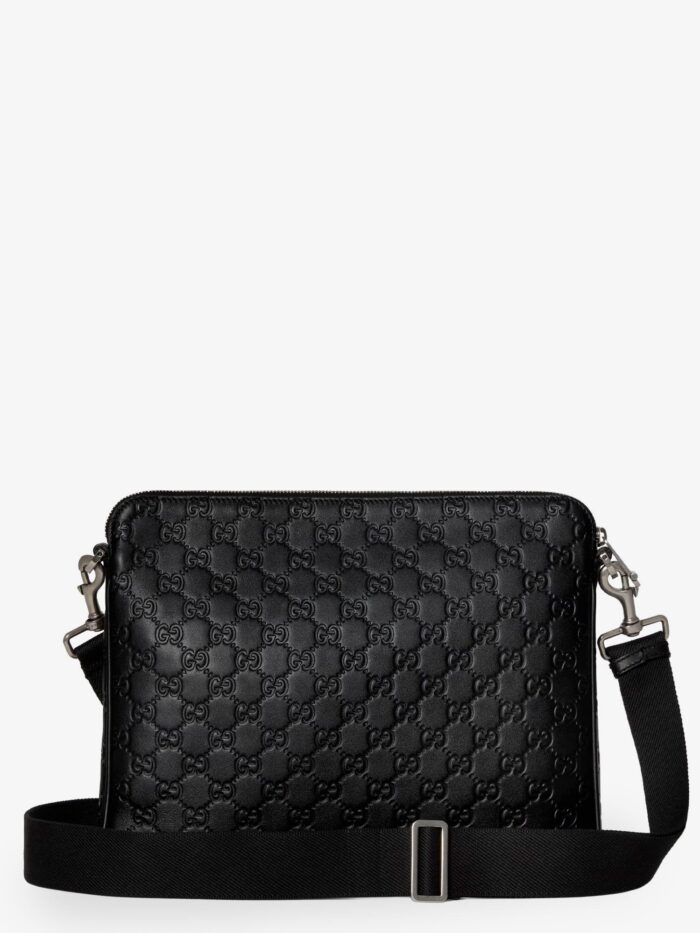 Gucci GG Emblem Leather Crossbody Bag