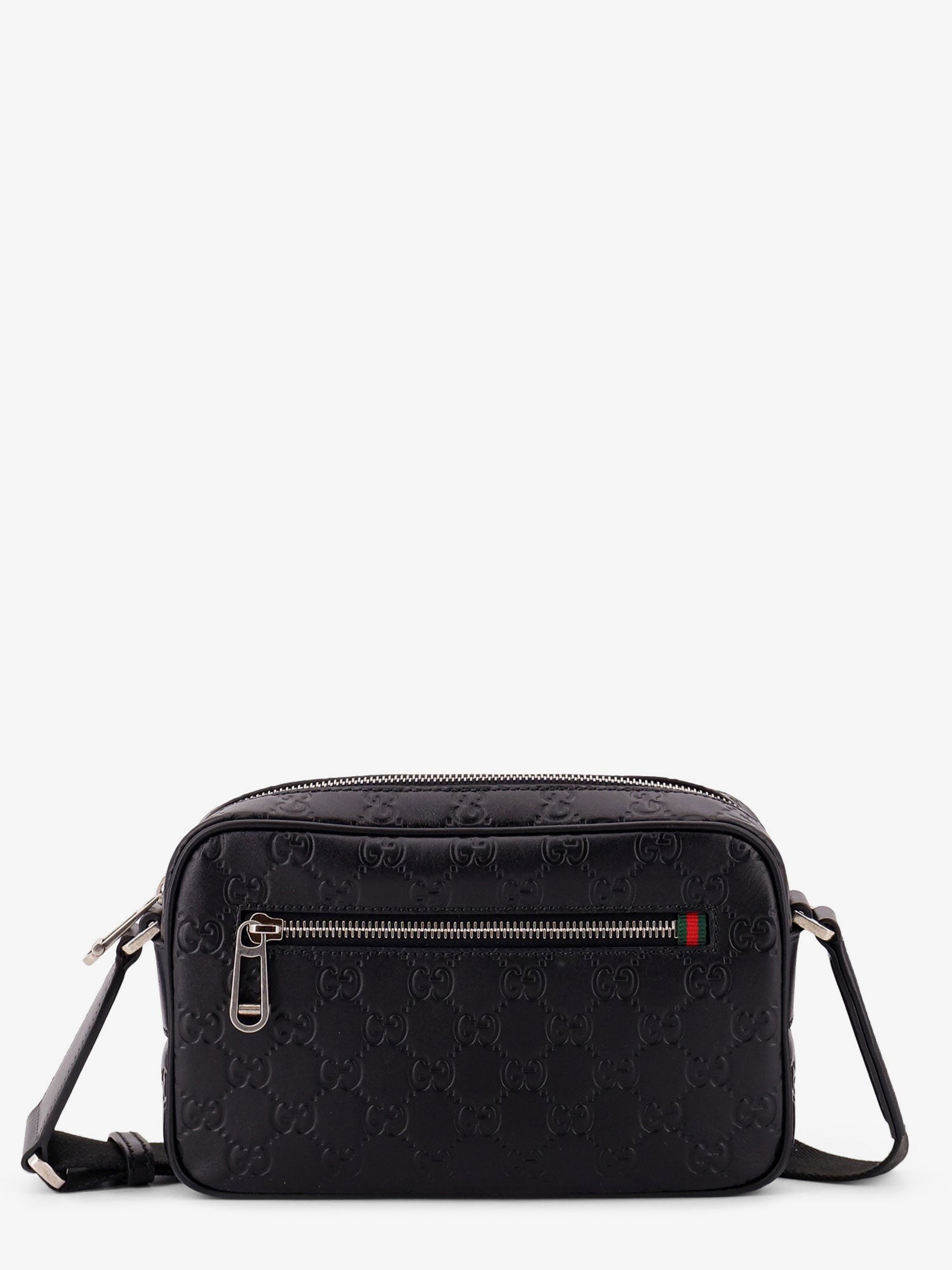 Gucci GG Emblem Leather Crossbody Bag