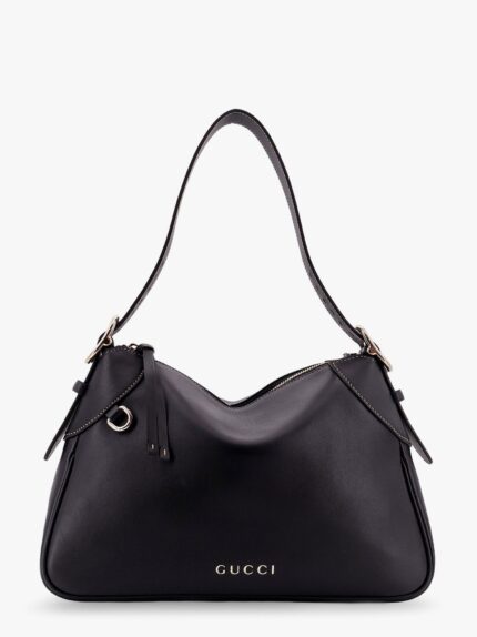 Gucci GG Emblem Leather Shoulder Bag