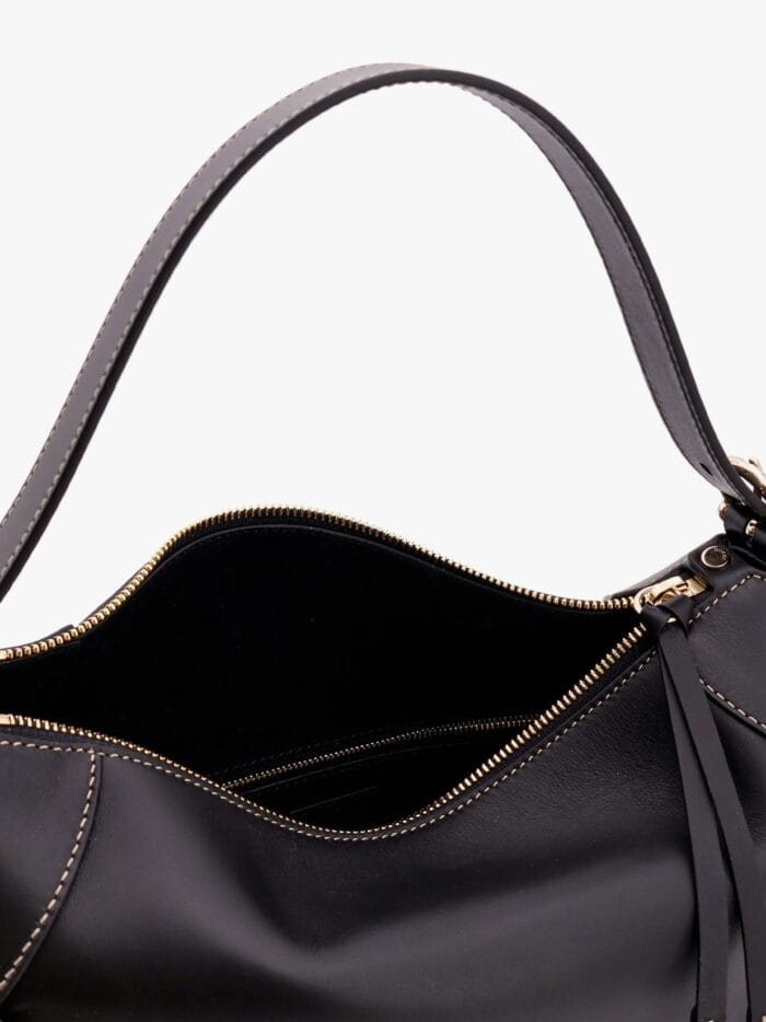 Gucci GG Emblem Leather Shoulder Bag With Frontal Logo