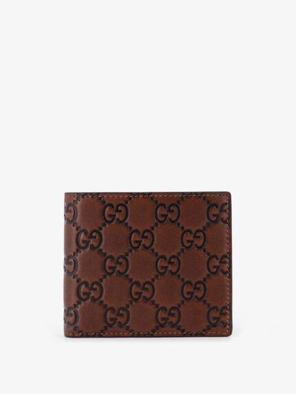 Gucci GG Emblem Leather Wallet With Embossed GG Logo