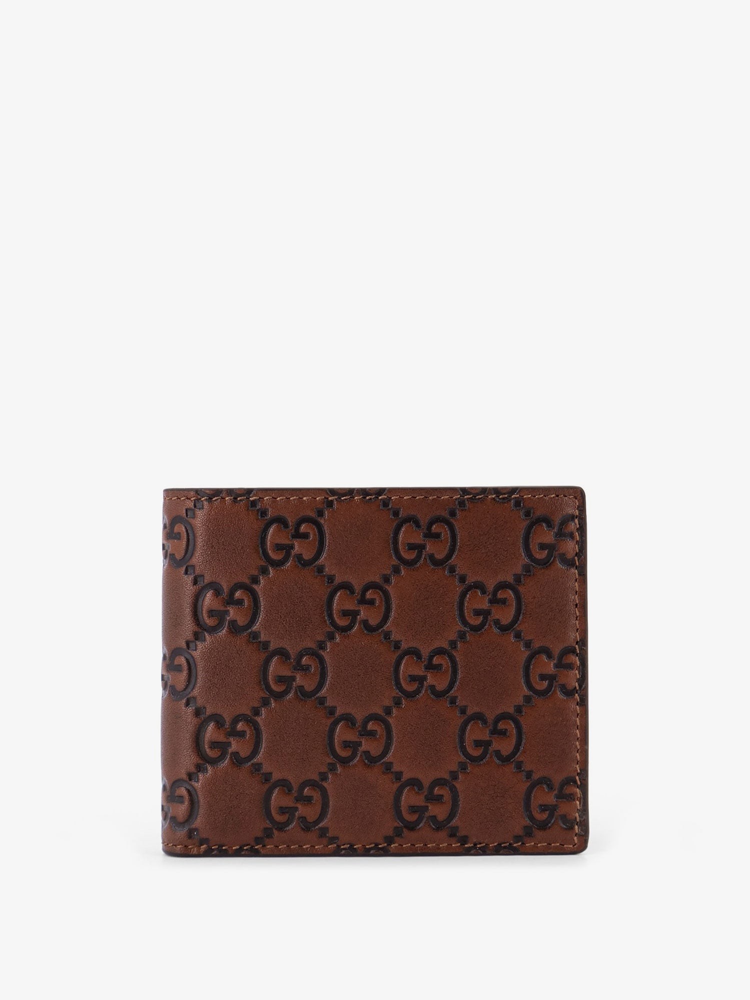 Gucci GG Emblem Leather Wallet With Embossed GG Logo