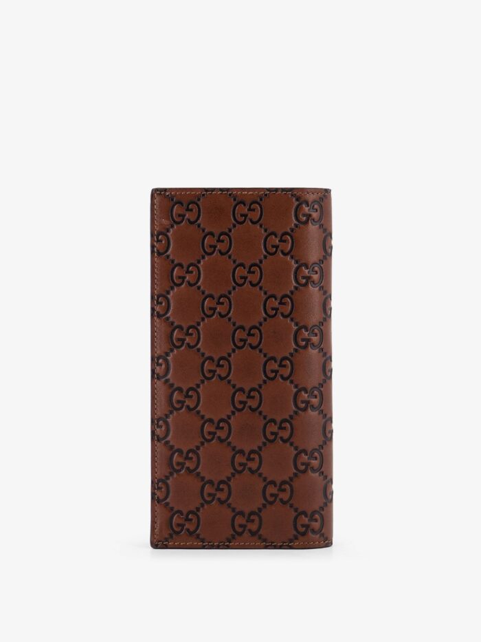 Gucci GG Emblem Leather Wallet With Embossed GG Motif