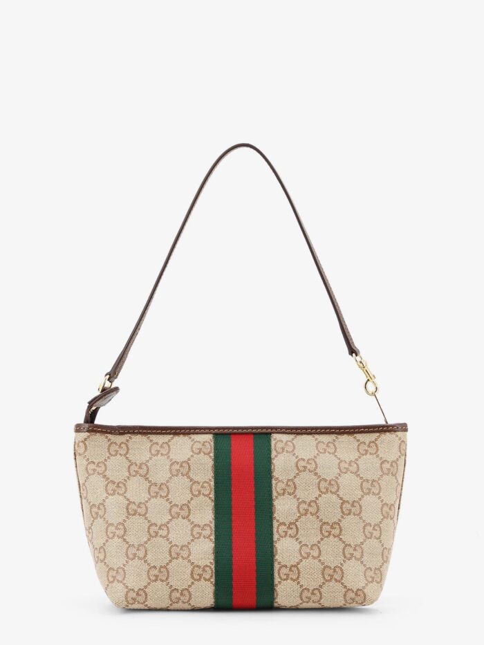 Gucci GG Fabric Clutch With Nastro Web On The Front