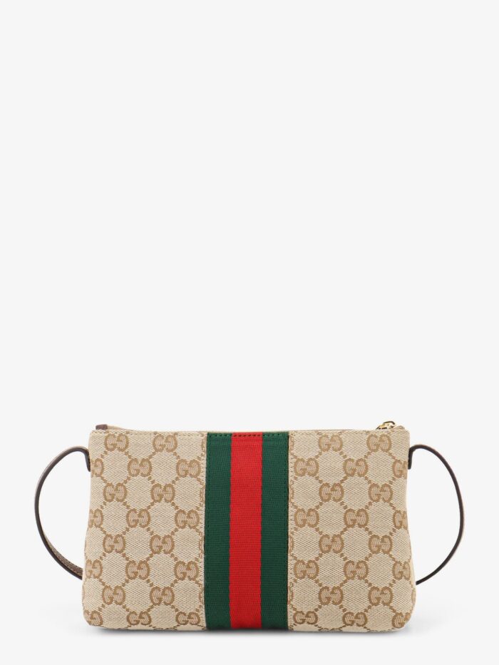 Gucci GG Fabric Crossbody With Nastro Web Detail On The Front