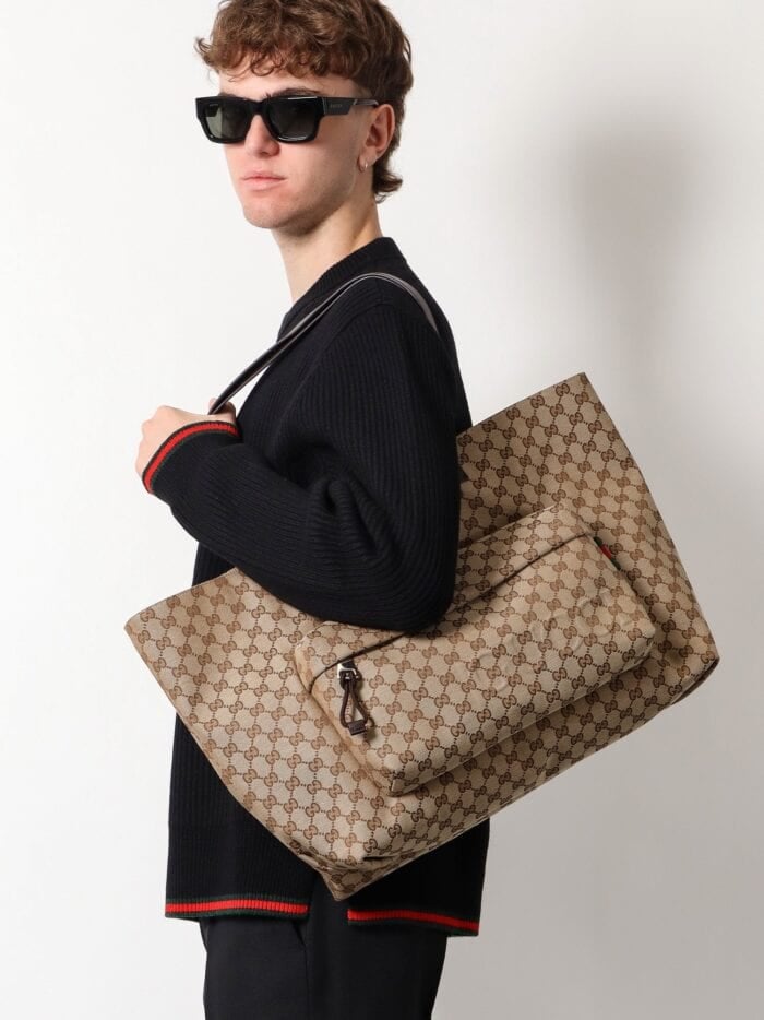 Gucci Gg Fabric Shopping Bag