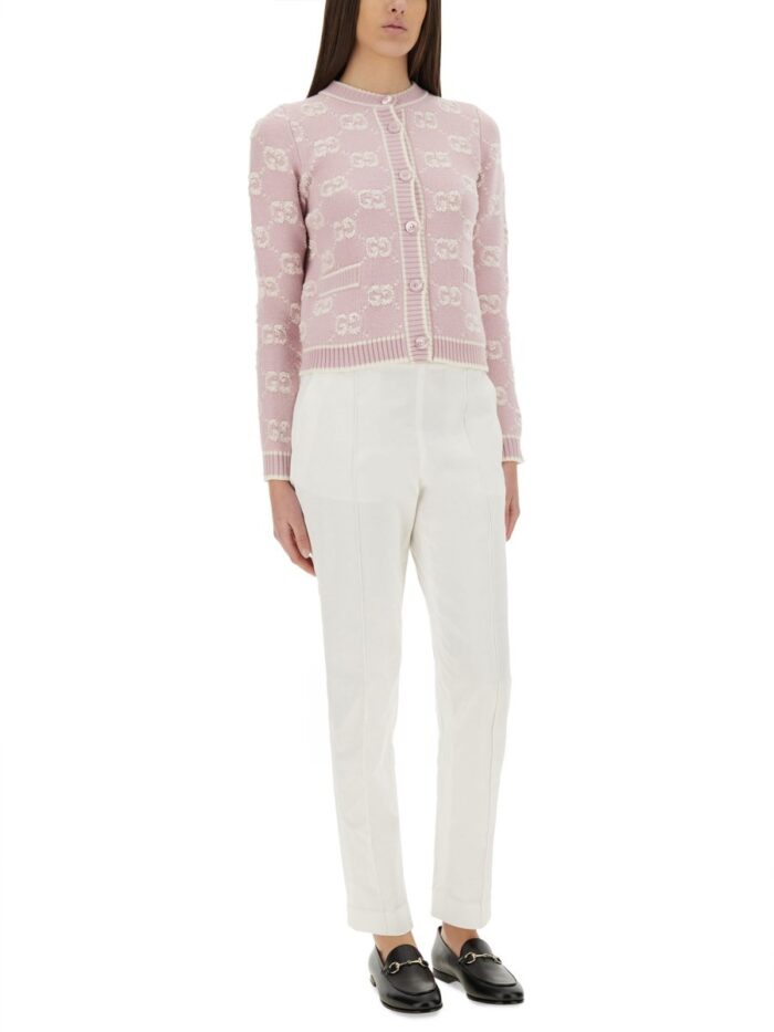 Gucci GG JACQUARD BOUCLÉ WOOL CARDIGAN